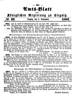 Amts-Blatt der Preußischen Regierung zu Liegnitz Samstag 8. September 1866