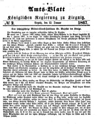 Amts-Blatt der Preußischen Regierung zu Liegnitz Samstag 12. Januar 1867