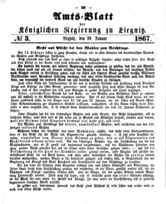 Amts-Blatt der Preußischen Regierung zu Liegnitz Samstag 19. Januar 1867