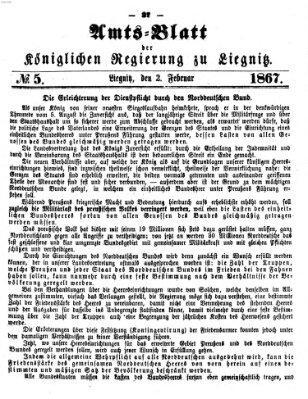 Amts-Blatt der Preußischen Regierung zu Liegnitz Samstag 2. Februar 1867