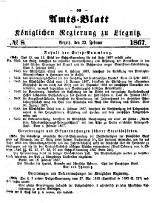 Amts-Blatt der Preußischen Regierung zu Liegnitz Samstag 23. Februar 1867