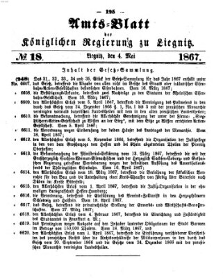 Amts-Blatt der Preußischen Regierung zu Liegnitz Samstag 4. Mai 1867