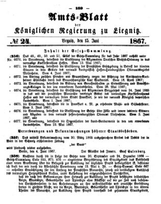 Amts-Blatt der Preußischen Regierung zu Liegnitz Samstag 15. Juni 1867