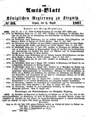 Amts-Blatt der Preußischen Regierung zu Liegnitz Samstag 31. August 1867