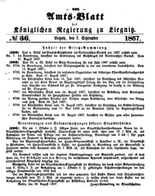 Amts-Blatt der Preußischen Regierung zu Liegnitz Samstag 7. September 1867