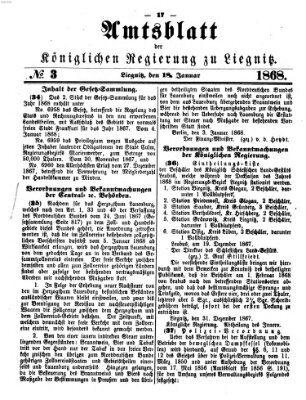 Amts-Blatt der Preußischen Regierung zu Liegnitz Samstag 18. Januar 1868