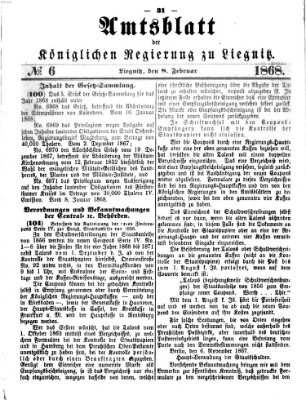 Amts-Blatt der Preußischen Regierung zu Liegnitz Samstag 8. Februar 1868