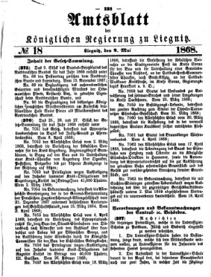 Amts-Blatt der Preußischen Regierung zu Liegnitz Samstag 2. Mai 1868