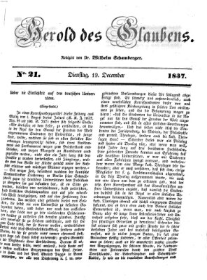 Herold des Glaubens Dienstag 19. Dezember 1837