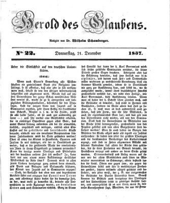 Herold des Glaubens Donnerstag 21. Dezember 1837