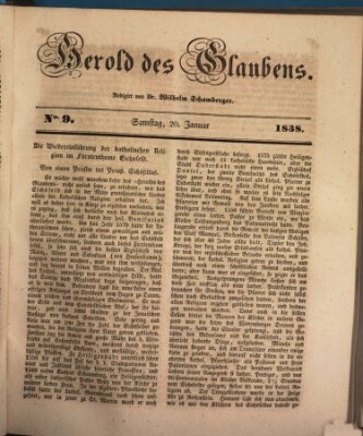 Herold des Glaubens Samstag 20. Januar 1838