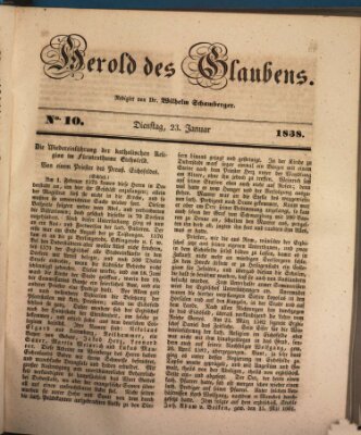 Herold des Glaubens Dienstag 23. Januar 1838