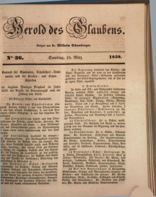 Herold des Glaubens Samstag 24. März 1838