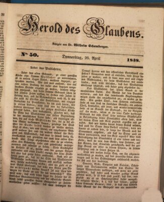 Herold des Glaubens Donnerstag 26. April 1838