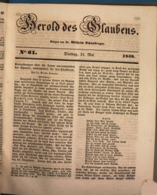 Herold des Glaubens Dienstag 22. Mai 1838