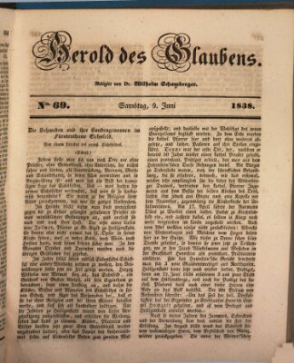 Herold des Glaubens Samstag 9. Juni 1838