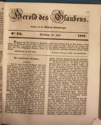 Herold des Glaubens Samstag 23. Juni 1838