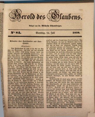 Herold des Glaubens Samstag 14. Juli 1838