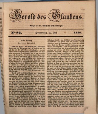 Herold des Glaubens Donnerstag 19. Juli 1838