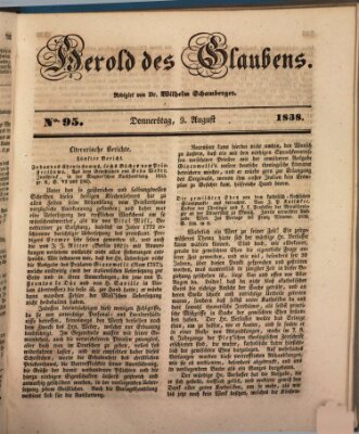 Herold des Glaubens Donnerstag 9. August 1838