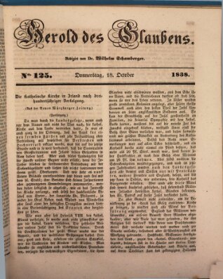 Herold des Glaubens Donnerstag 18. Oktober 1838