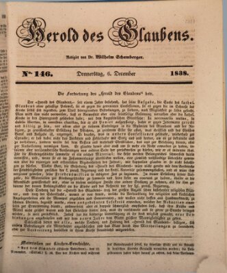 Herold des Glaubens Donnerstag 6. Dezember 1838