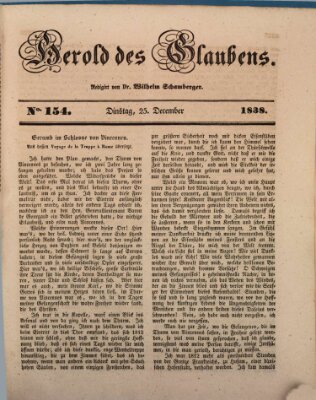 Herold des Glaubens Dienstag 25. Dezember 1838