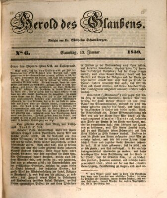 Herold des Glaubens Samstag 12. Januar 1839