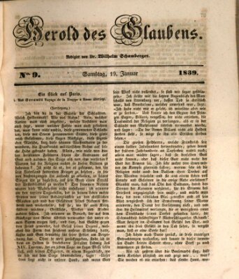 Herold des Glaubens Samstag 19. Januar 1839