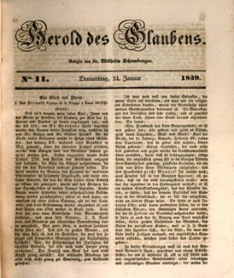 Herold des Glaubens Donnerstag 24. Januar 1839