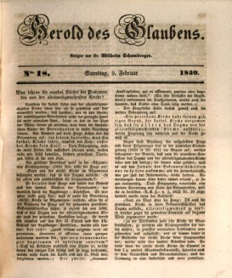 Herold des Glaubens Samstag 9. Februar 1839