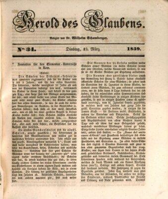 Herold des Glaubens Dienstag 19. März 1839