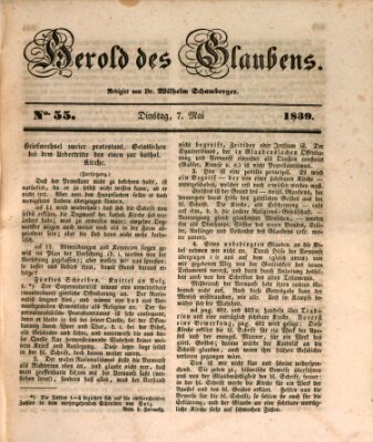 Herold des Glaubens Dienstag 7. Mai 1839