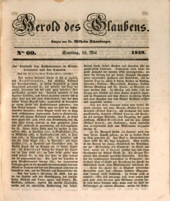 Herold des Glaubens Samstag 18. Mai 1839