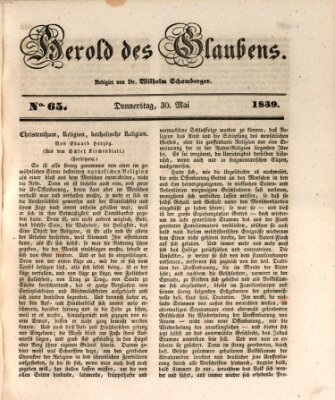 Herold des Glaubens Donnerstag 30. Mai 1839