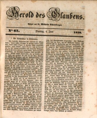 Herold des Glaubens Dienstag 4. Juni 1839