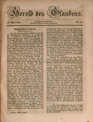 Herold des Glaubens Sonntag 18. April 1841