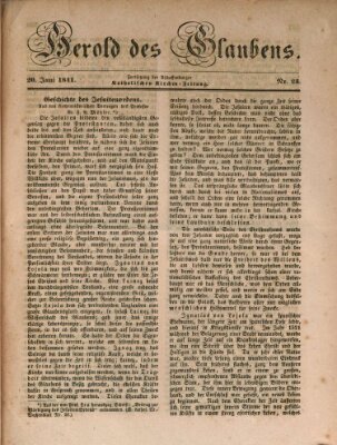 Herold des Glaubens Sonntag 20. Juni 1841