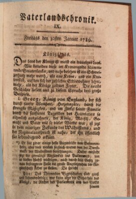 Vaterlandschronik (Deutsche Chronik) Freitag 30. Januar 1789