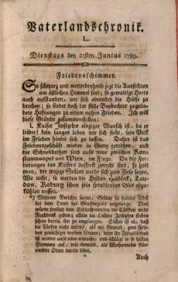 Vaterlandschronik (Deutsche Chronik) Dienstag 23. Juni 1789