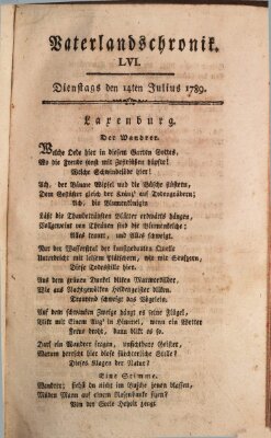 Vaterlandschronik (Deutsche Chronik) Dienstag 14. Juli 1789