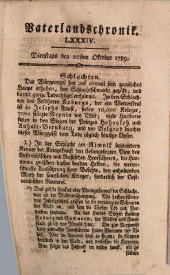 Vaterlandschronik (Deutsche Chronik) Dienstag 20. Oktober 1789