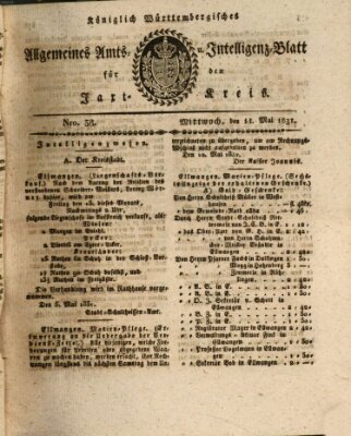 Allgemeines Amts- und Intelligenz-Blatt für den Jaxt-Kreis Mittwoch 11. Mai 1831