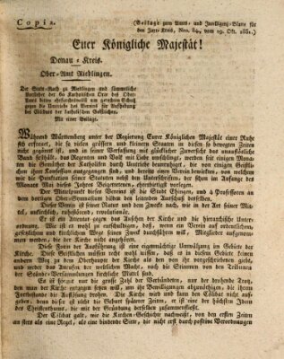 Allgemeines Amts- und Intelligenz-Blatt für den Jaxt-Kreis Mittwoch 19. Oktober 1831