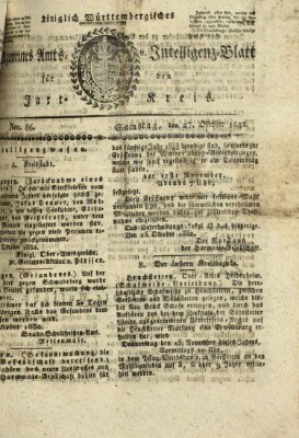 Allgemeines Amts- und Intelligenz-Blatt für den Jaxt-Kreis Samstag 27. Oktober 1832