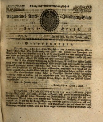 Allgemeines Amts- und Intelligenz-Blatt für den Jaxt-Kreis Samstag 25. Januar 1834