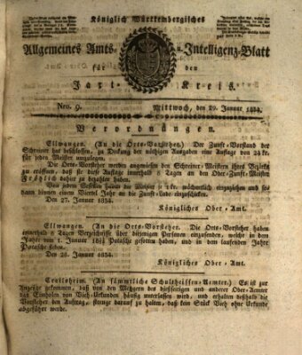 Allgemeines Amts- und Intelligenz-Blatt für den Jaxt-Kreis Mittwoch 29. Januar 1834