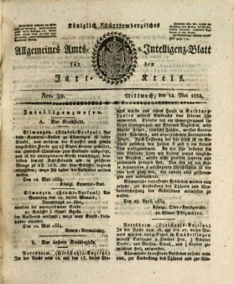 Allgemeines Amts- und Intelligenz-Blatt für den Jaxt-Kreis Mittwoch 14. Mai 1834