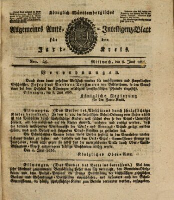 Allgemeines Amts- und Intelligenz-Blatt für den Jaxt-Kreis Mittwoch 8. Juni 1836