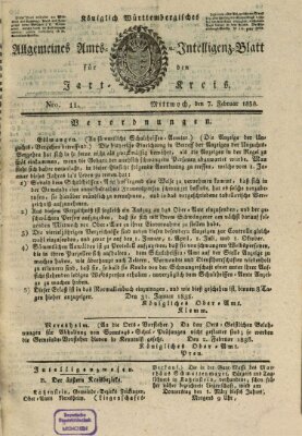 Allgemeines Amts- und Intelligenz-Blatt für den Jaxt-Kreis Mittwoch 7. Februar 1838